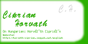 ciprian horvath business card
